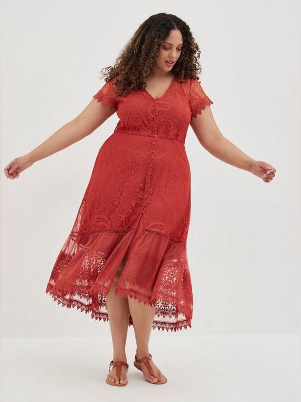 torrid Red Lace Maxi Dress